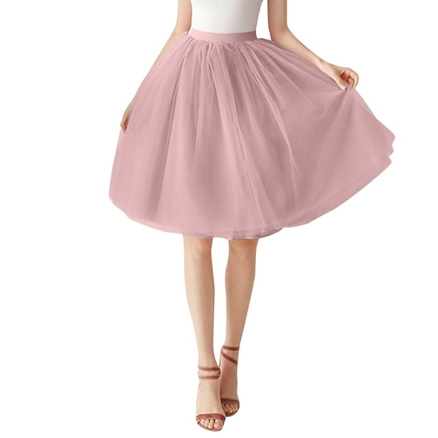 WEAIXIMIUNG Jupe Grand Femme Carnaval Tutu Jupon Robe Courte Robe de Danse Ballet Robe de Soirée Occasion