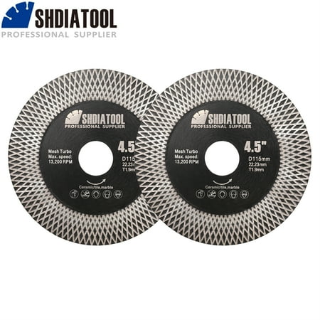

SHDIATOOL Diamond Cutting Grinding Disc Double Sided X Mesh Dia 105/115/125mm for Granite Ceramic Tile Marble Stone Turbo Saw Blade