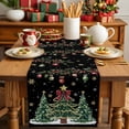 thumbnail image 5 of Table Runner Dresser Scarves 90 Inch Long,Xmas Pine Tree Holly Berry Linen Dining Table Runners, 5 of 9