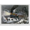 thumbnail image 2 of Railroad Snow Scene 1872. Namerican Railroad Scene-Snow Bound. Lithograph 1872 By Currier & Ives. Print by, 2 of 2