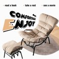 thumbnail image 3 of XIZZI Accent Recliner Rocking Chair with Ottoman, Mid Century Modern Comfortable Rocking Chair and Ottoman Foot Rest for Small Spaces-Beige, 3 of 9