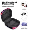 thumbnail image 4 of Flamingo Sanitary Napkin Bag with Plush Fabric, Sponge, and Oxford Cloth Materials - Small Makeup Pouch for Purse and Travel Organizer Zipper Pouch - 4.7x6.6x6.6 in, 4 of 6