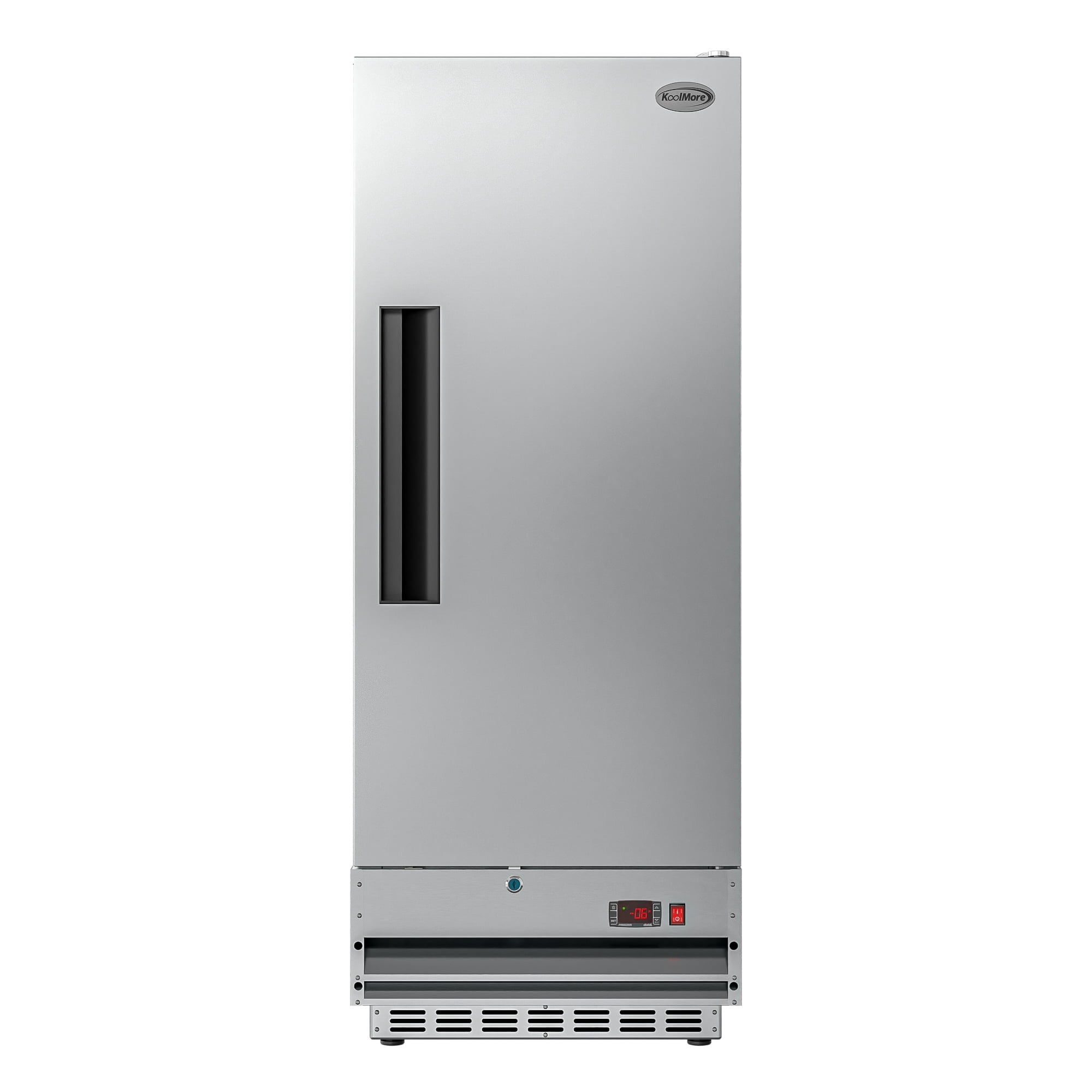 KoolMore 25 in. Commercial Stainless Steel 1-Door Reach-In Freezer, 12 cu. ft