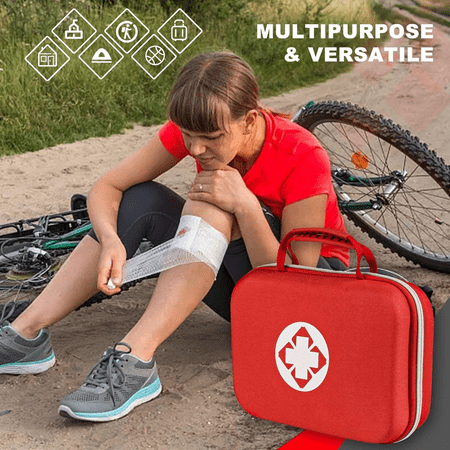 299Pcs Portable Home First Aid Kit Portable Red Camping Essentials Emergency Set Outdoor Backpacking Gear First Aid Kits Car Home Suitable for Hiking YIDERBO
