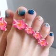thumbnail image 6 of 8 Flower Toe Separator Black - 8 Flower Toe Separator | Silicone Flower Toe Spacers Toe Stretchers | Reusable Toe Separators for Nail Varnish | Toe Dividers for Nail Polish Pedicure Tools, Nail, 6 of 9