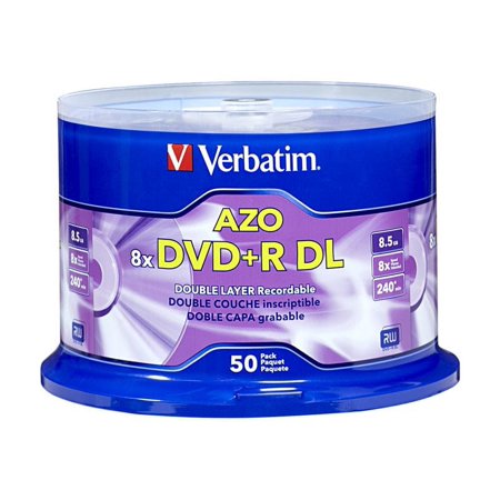 UPC: 0023942970002 | VERBATIM DVD+R DL BRAND 50pk 8.5GB/8X SPIN-SLVR