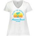 thumbnail image 3 of Inktastic Summer Enjoy the Sunshine Newport Beach Florida in Blue Women's Plus Size V-Neck T-Shirt, 3 of 5