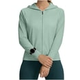 thumbnail image 4 of StSilkitty Sun Protection Hoodie Athletic Jackets for Womens Solid Color Full Zip Long Sleeve Hoodies Pullover Tops, 4 of 8
