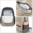 thumbnail image 4 of Pioneer Flower Floral Print Pattern 17" School Backpacks for Teens,Waterproof Oxford Fabric,S-Shape Padded Straps for School,Travel,Hiking,Camping, 4 of 5