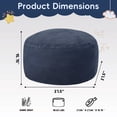 thumbnail image 3 of Fulsmile 2.5Ft Bean Bag Chair for Kids with Memory Foam Filling, Kid Cozy Plush Chair Detachable Soft Cover for Bedroom Living Room Play Room, Plush Dark Gray, 3 of 8