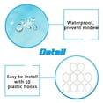 thumbnail image 4 of 59"x72" Bathroom Set Shower Curtain Waterproof Polyester Shark Deep Sea + 10 Hooks Rings, 4 of 7