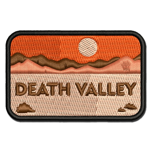 Destination Death Valley Desert National Park Applique Multi-Color Embroidered Iron-On Patch - 2.5 Inch Small