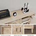 thumbnail image 6 of Atumcto 60 Inch Rustic Sideboard Buffet Cabinet with Sunburst Doors, Storage Credenza with Adjustable Shelves for Living Room, Dining Room, Hallway, 6 of 11