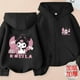 thumbnail image 5 of Sanrio-Sudadera con capucha de algodón puro para niños, cárdigan con cremallera, chaqueta de dibujos animados, ropa Kuromi, regalo de vacaciones, novedad de 2024, 5 of 5