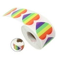 thumbnail image 1 of MYG 500pcs Pride Stickers Rainbow Heart Shaped Labels Adhesive Stickers, 1 of 10