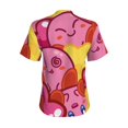 thumbnail image 5 of Cute Pink Kirby Women's T Shirts V-Neck Tee Shirt Casual Short Sleeve T-Shirt Soft 3D Printed Summer Tee Tops Shirt Small, 5 of 8