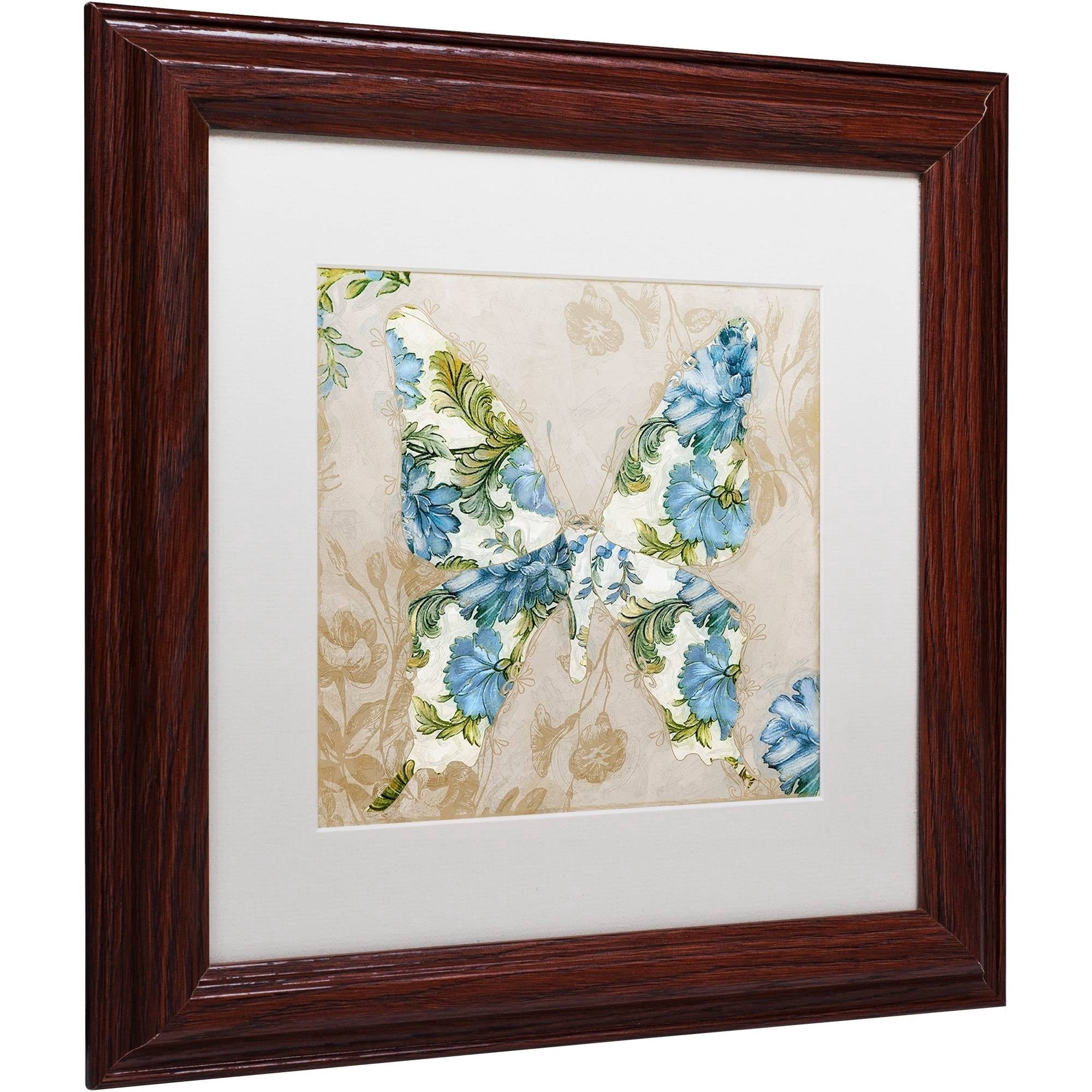 Trademark Fine Art "Winged Tapestry I" Canvas Art by Color Bakery White Matte, Wood Frame