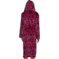 thumbnail image 2 of A2Z Women's Fluffy Fleece Robe Leopard Printed Hooded Gown - Robe 137 Pink 16-18, 2 of 4