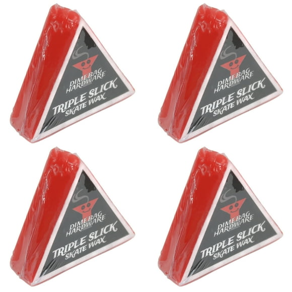 Triple Slick Skateboard Curb Wax Cherry - Red 4 Pack Dime Bag Hardware