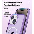 thumbnail image 6 of for iPhone 13 and iPhone 14 Magsafe Case, 6.6ft Drop Protection, Full Body Screen Camera Protective Phone Case, Purple, 6 of 13