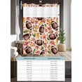 thumbnail image 6 of No Hook Cloth Fabric Shower Curtain with Snap in Liner, Fall Brown Rugby Waterproof Shower Curtains Set with See Through Top Window, Thanksgiving Maple Autumn Leaves Rustic Bath Curtains 36"x72", 6 of 6