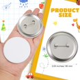 thumbnail image 2 of Button Pins XunYee, 40 unidades, 58 mm, blanco, kit de manualidades, 2 of 6