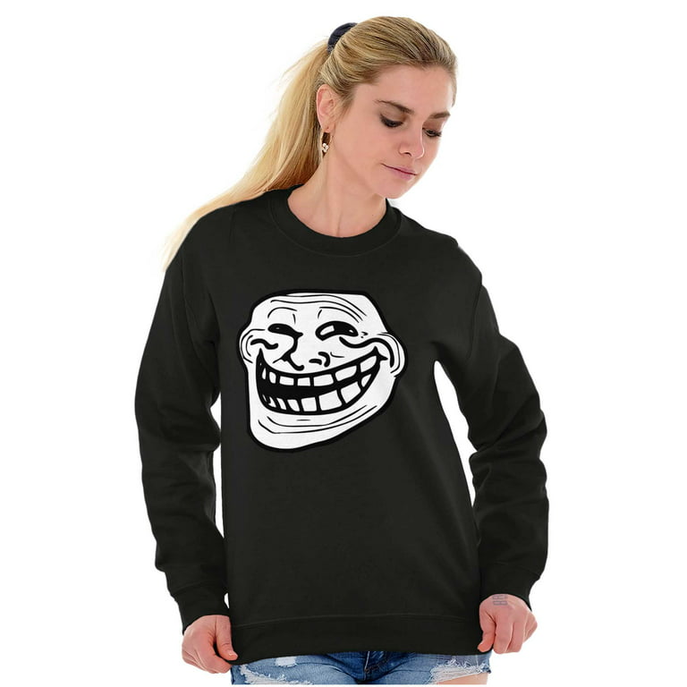 O Pescoço Slim Fit Me Gusta Me Gusta Troll Face T-Shirt Emoticon Camiseta  Problema? T Meme Troll Assustador Engraçado Camiseta De Algodão