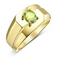 thumbnail image 6 of RYLOS Men's Rings 14K Yellow Gold Ring Classic Solitaire 7X5MM Oval Shape Gemstone Designer Band Peridot August Birthstone Rings For Men Size 10, 6 of 7