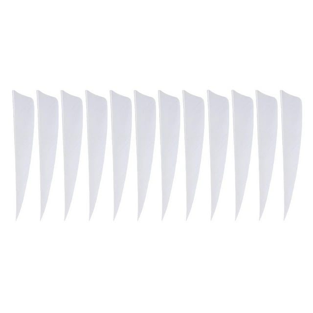 koolsoo 12 Pcs Fletches 4 Pouces Outil de Décoration de Tige DIY - Blanc
