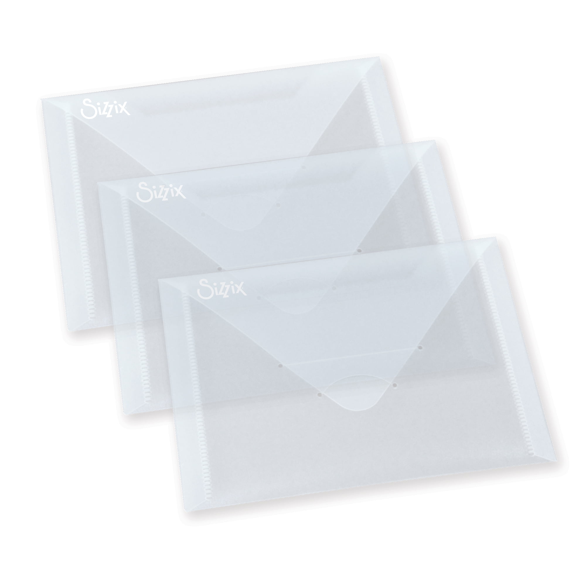 YESSART 5x7 Small Plastic Envelopes Hook Loop Closure Receipt Storage Holder 60 Pack