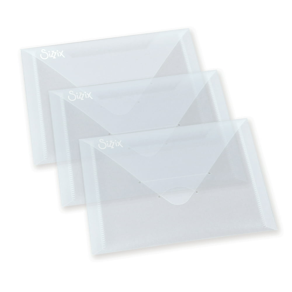 Sizzix Plastic Envelopes 5" x 6 7/8", 3PK