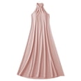 thumbnail image 5 of YuXingFu Mother Of The Bride Dresses for Women Maxi Crew Neck Plus Size Womens Dress Sleeveless with Pocket Long Casual Summer Pink XXXL, 5 of 5