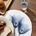 thumbnail image 4 of Round Placemats Blue Tulip Leaf 15 inch Set of 6 Table Mats for Dining Table Floral Plant Modern Art Heat Resistant Non-Slip Kitchen & Home Decorative Place Mat Set, 4 of 8