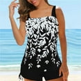 thumbnail image 2 of One Piece Swimsuits For Women Plus Size Women‘s Tankini Large Bikini Set Digital Print Suspender Beach Split Swimsuit, 2 of 6