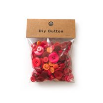 Synzerm 5.3 oz Round Resin Buttons Mixed Color Assorted Sizes for Crafts Sewing DIY Manual Button Painting DIY Handmade Ornament Buttons, 2 Holes and 4 Holes