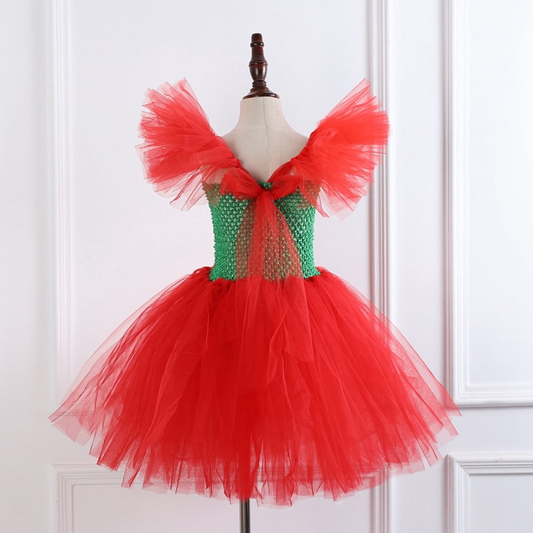 Afdoent Girls Dresses Child Girls Pageant Dress Christmas Party Point Cute Gown Dresses Hairband Set 10-12 Years