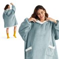 thumbnail image 1 of Sudadera con capucha para adultos y niños, tamaño pequeño, color verde claro, 1 of 5