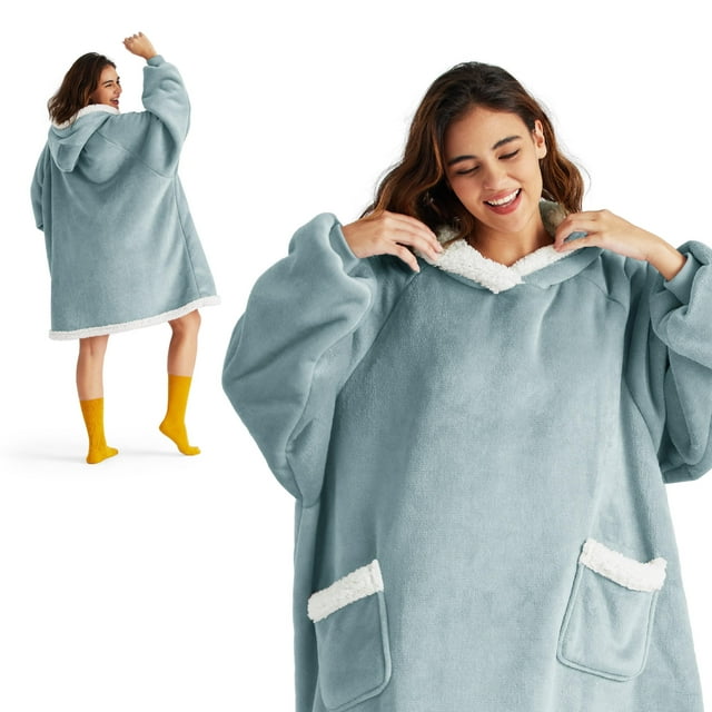 Sudadera con capucha para adultos y niños, tamaño pequeño, color verde claro