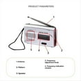 thumbnail image 2 of Digital Retro Radios Memory Function Handheld AM/FM Radios Manual Channel Search Battery Powered Built-in Speaker, 2 of 3