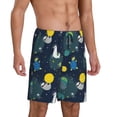 thumbnail image 2 of Gaeub Space and Animals Printed Men's Short Pajama Pants, Lightweight Lounge & Sleep Bottoms Keep You Cool - XX-Large, 2 of 9