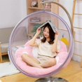 thumbnail image 4 of Cat Paw Cushion Lazy Sofa Office Chair Cushion Bear Paw Warm Floor Cute Seat Cushion for Dining Room Bedroom Comfy Chair Gift (Pink, 27x23 inches), 4 of 4