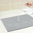 thumbnail image 3 of Large Diatomaceous Coffee Mat, Quick Dry Dish Drying Mats for Kitchen Counter, Dishes, Cups, and Utensils Light Gray 19.7*15.7 inch, 3 of 7