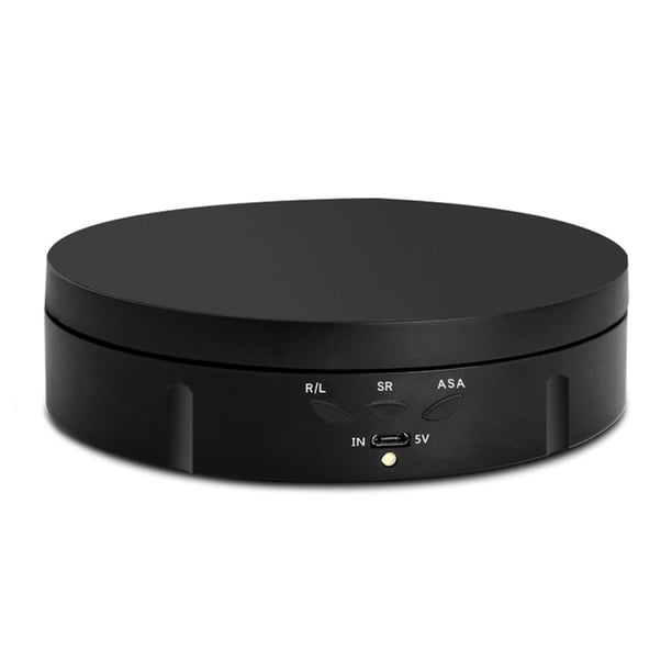 Soporte de pantalla Tocadiscos giratorio eléctrico de 360 ° con carga USB, soporte de exhibición giratorio, 3 velocidades, ajustable para fotografía, exhibición, joyería, relojes coleccionables Tomshoo Soporte de exhibición