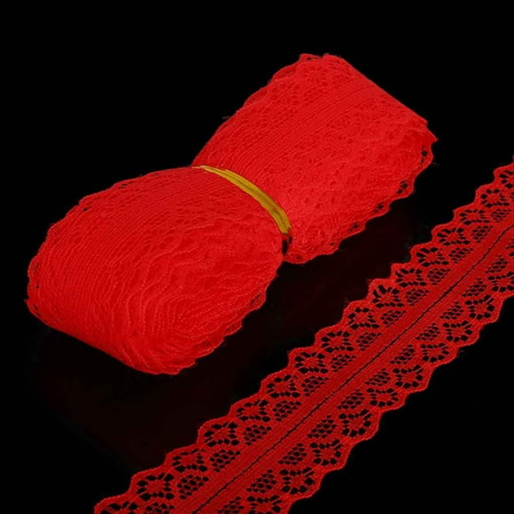 VONKY 5 Yards 28mm Width Soft Lace Trim Fabric Embroidered Net Decorative Lace Ribbon Party Wedding Decor Craft Clothing