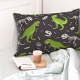thumbnail image 6 of Kll Dinosaur Skeleton Pillow Covers Envelope Closure,Super Soft And Cozy Fuzzy Fleece Pillow Case Cover 20"X30", 6 of 9