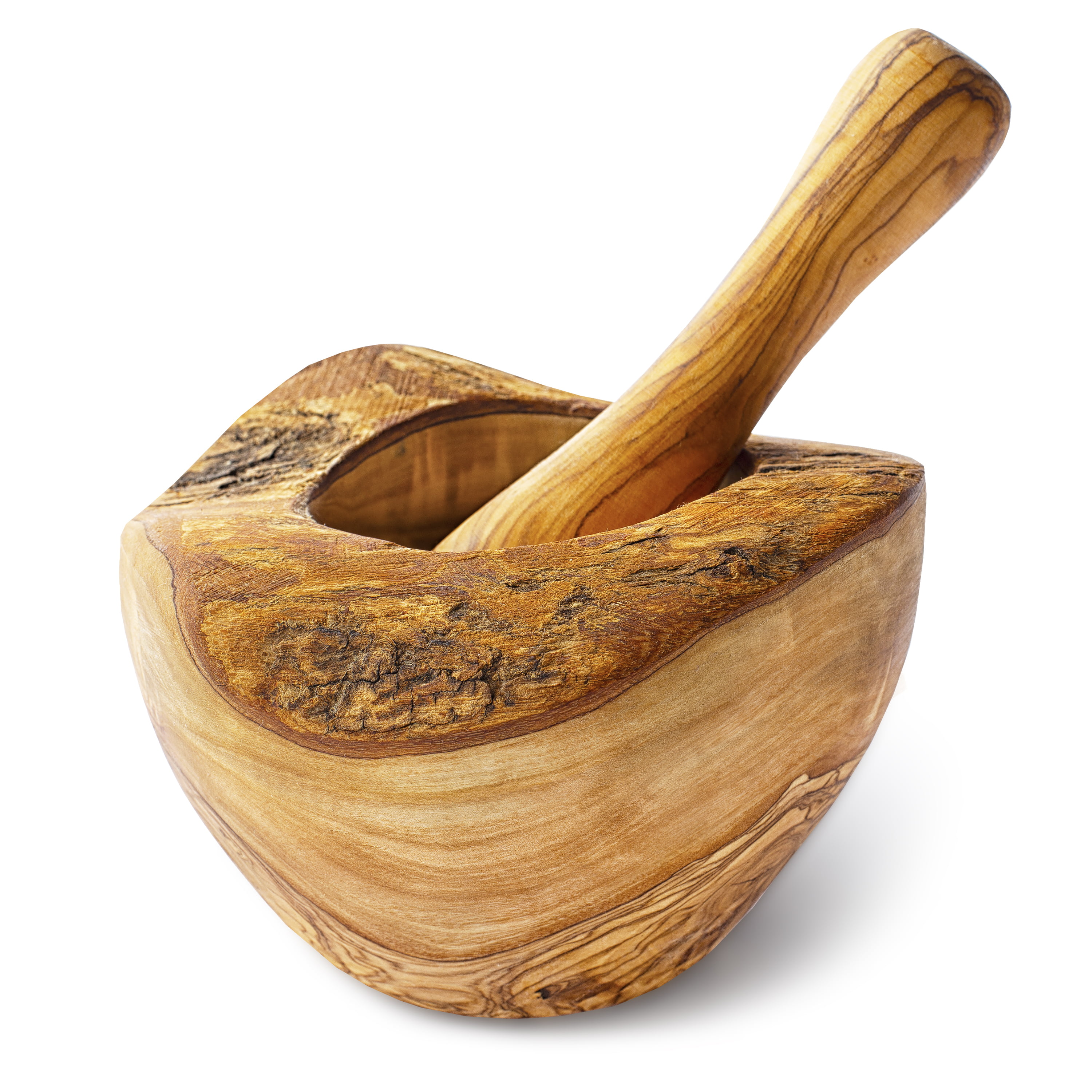 Handmade Small Wooden Mortar and Pestle Set Grinding and Mixing Bowl KitchenTool 