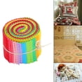 thumbnail image 4 of SUTENGDA 36 Pieces Jelly Roll Multi-Color Fabric Quilting Fabric Strips with Different Patterns for Sewing Quilting Crafting Home DIY, 4 of 8