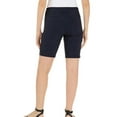 thumbnail image 3 of Hilary Radley Womens Bermuda Pull-On Short (Navy/Offwhite Combo, Medium), 3 of 3