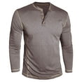 thumbnail image 5 of Letdown Men's Henley_Shirts Long Sleeve Four Button T-Shirt Casual Stylish Cotton Pullover Shirt Fall Winter Classic Inner Tops (Grey,XXXL), 5 of 7