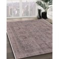 thumbnail image 3 of Ahgly Company Machine Washable Indoor Rectangle Industrial Modern Mauve Taupe Purple Area Rugs, 8' x 12', 3 of 7